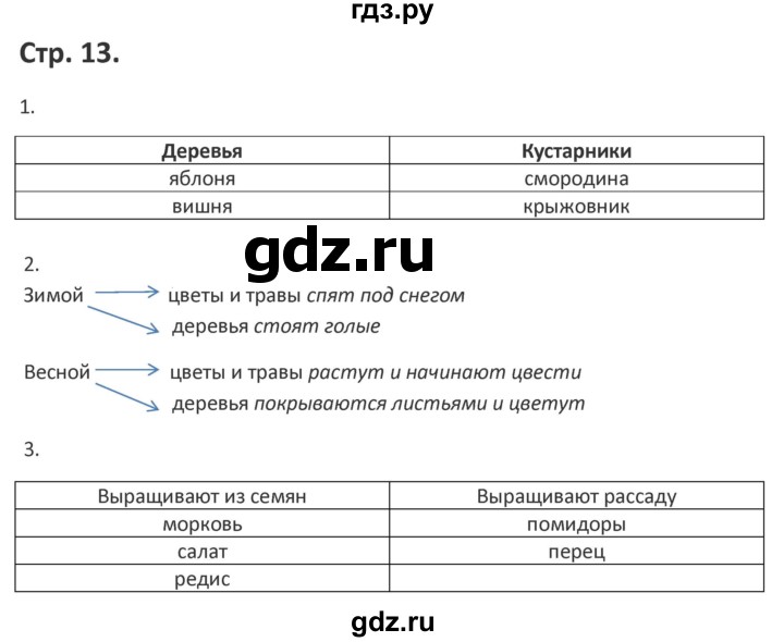 ГДЗ по миру природы и человека 4 класс Матвеева рабочая тетрадь Для обучающихся с интеллектуальными нарушениями страница - 13, Решебник